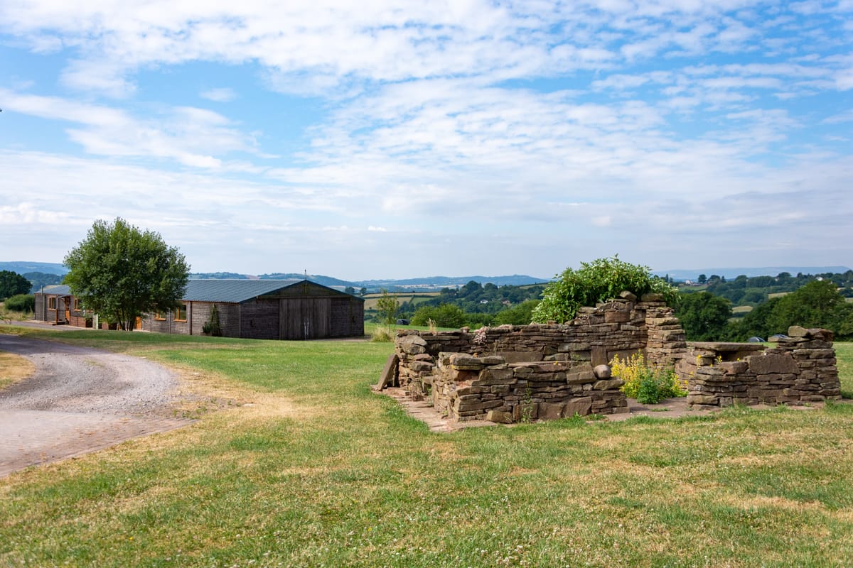Ruin feature in the grounds of High Cloud Farm and Barn self catering holiday accommodation Monmouthshire www.bhhl.co.uk