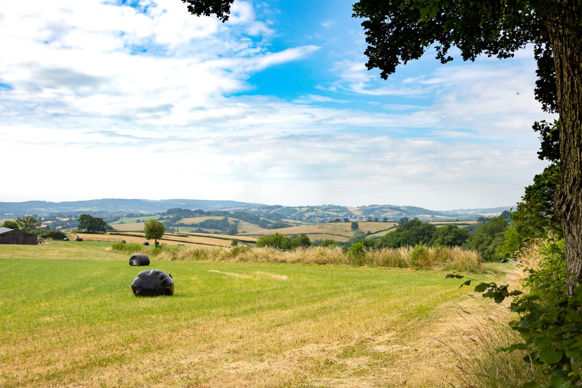 Spectacular views from High Cloud Farm and Barn large self catering accommodation Monmouthshire www.bhhl.co.uk