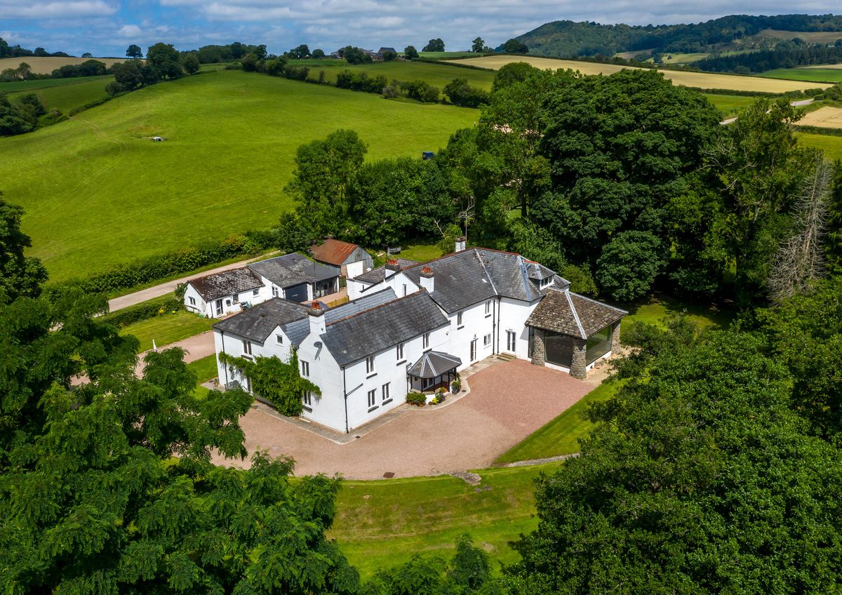 Monnow Valley Studios from the air set in glorious country side of Monmoutshire www.bhhl.co.uk