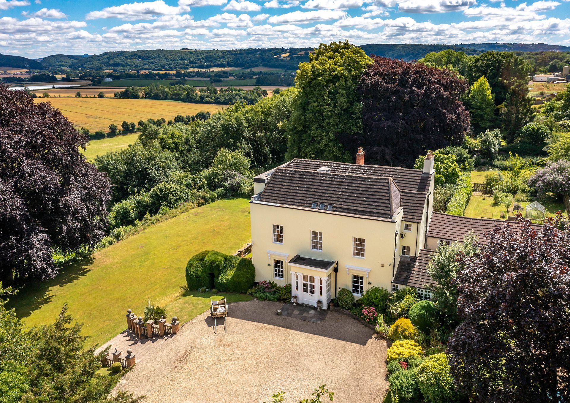 Pencraig Court with stunning views across the Wye Valley Herefordshire www.bhhl.uk